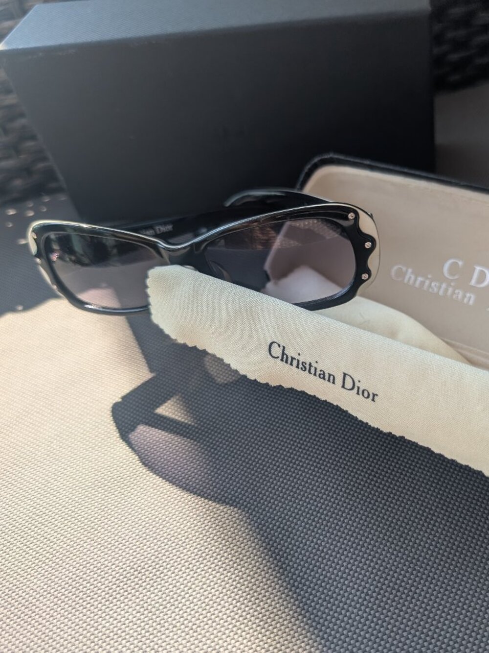 Vintage Christian Dior Black/White Sunglasses